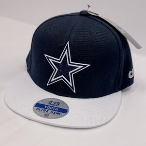 NFL youth Dallas Cowboys Navy/White Team Cap hat logo football one size  NWT